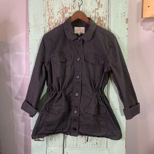 Women’s Lucky Brand grey military style button up jacket